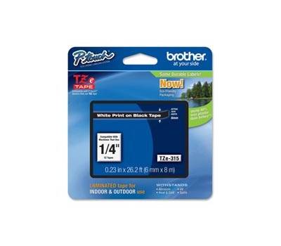 Nastro - bianco-nero - 6 mm x 8 mt - Brother - TZe315 - 4977766685634 - DMwebShop