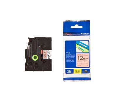 Nastro laminato fluorescente - Nero-Arancio fluo - 12 mm x 5mt - Brother - TZeB31 - 4977766691628 - DMwebShop