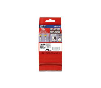 Nastro con adesivo resistente - nero-bianco - 36 mm x 8 mt - Brother - TZeS261 - 4977766687317 - DMwebShop