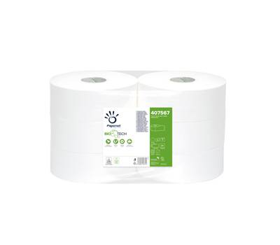 Carta igienica Maxi Jumbo Bio Tech 2 veli 16,5 gr diametro 27 cm 9,5 cm x 300 mt pacco 6 pezzi Papernet 407567 - 9239