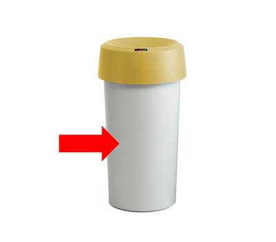 Contenitore Modo Round diametro 38 cm altezza 73 cm plastica 50 lt grigio - 9003