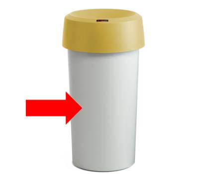Contenitore Modo Round diametro 38 cm altezza 73 cm plastica robusta 50 lt grigio Rotho F800000 - 9003