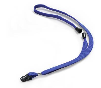 Cordoncino per portabadge 44 x 1 cm tessuto blu - 9567