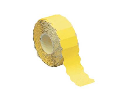 Etichetta a onda permanente 26 x 12 mm giallo fluo rotolo da 1500 etichette - 9071