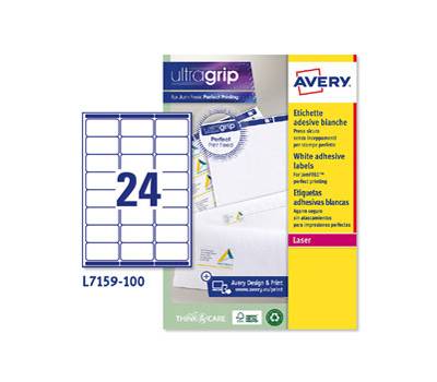 Etichette adesive L7159 in carta angoli arrotondati laser permanenti bianco - 9064