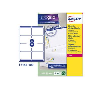 Etichette adesive L7165 in carta angoli arrotondati laser permanenti bianco - 9068