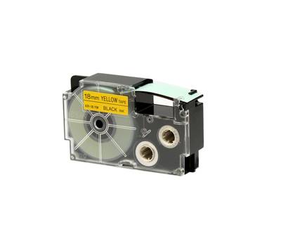 Nastro 18 mm x 8 mt nero giallo - 10930