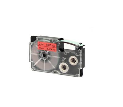 Nastro 9 mm x 8 mt nero rosso - 10941