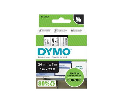 Nastro D1 standard 537100,24 mm x 7 mt PL Nero Trasparente - 10938