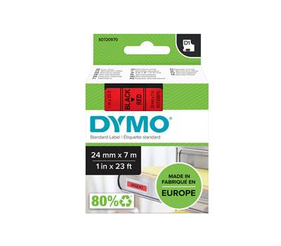 Nastro D1 standard 537170,24 mm x 7 mt PL nero rosso - 10939