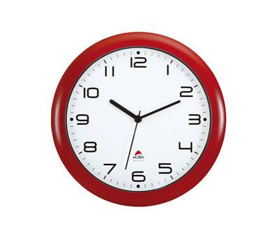 Orologio da parete Hornew diametro 30 cm rosso Alba - 11378