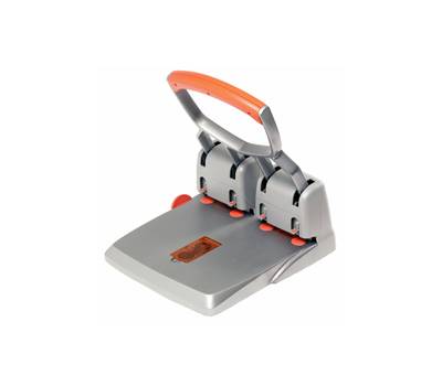 Perforatore HDC150 max 150 fogli 4 fori passo 8 cm grigio arancio - 10404