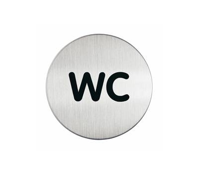 Pittogramma adesivo WC diametro 8,3 cm acciaio Durable 4907 23 - 9618