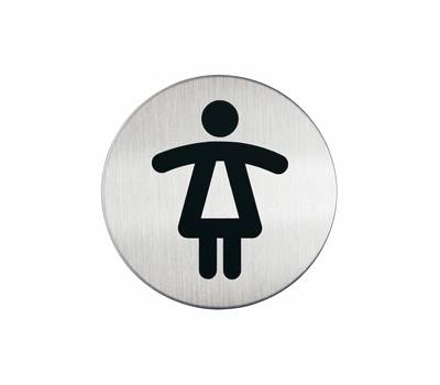 Pittogramma adesivo WC donne diametro 8,3 cm acciaio Durable 4904,23 - 9601
