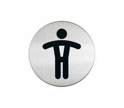 Pittogramma adesivo WC uomini diametro 8,3 cm acciaio Durable 4905 23 - 9600