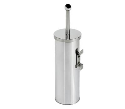 Portascopino WC Basic da muro acciaio inox diametro 9,8 cm altezza 38 cm silver Medial 101802 - 9251