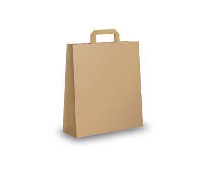 Shopper maniglie piattina 36 x 12 x 41 cm carta kraft avana - 9409 Shopper maniglie piattina 36 x 12 x 41 cm carta kraft avana - 9409
