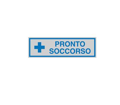 Targhetta adesiva PRONTO SOCCORSO 16,5 x 5 cm - 10749