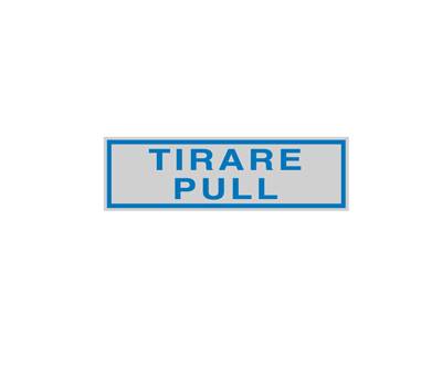 Targhetta adesiva TIRARE PULL 16,5 x 5 cm - 10744
