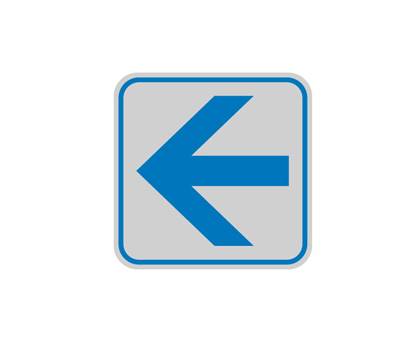 Targhetta adesiva pittogramma Freccia 8,2 x 8,2 cm - 10755