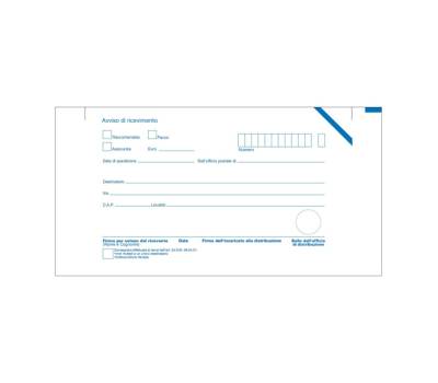 Cartolina raccomandata A/R con adesivo rimovibile - 10 x 20 cm - conf. 100 cartoline - Edipro - E0622/1 - 8023328062217 - DMwebShop - 1