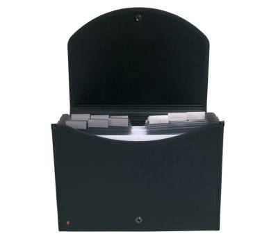 Classificatore Exacase - 13 tasche - PPL - 33 x 26 cm - nero - Exacompta - 55934E - 3130630559344 - DMwebShop - 1