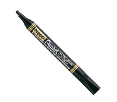 Marcatore permanente N860 - punta scalpello - astuccio 4 colori assortiti - Amiko - Pentel - 0100862 - 8006935008625 - DMwebShop - 1