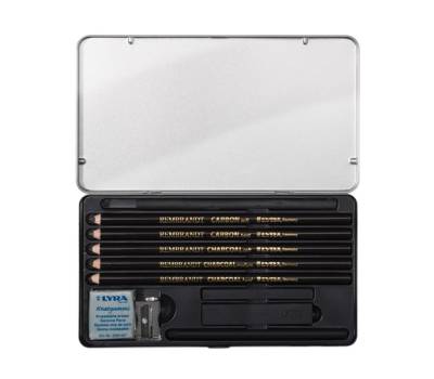 Carboncini in matita e stick di qualita' Rembrandt Charcoal Set - astuccio metallo - Lyra - L2051112 - 4084900216569 - DMwebShop - 1