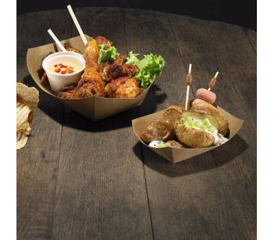 Vaschetta Street Food per fritti - 13 x 8,5 x 3,5 cm - conf. 125 pezzi - Leone - H0752 - 8024112630797 - DMwebShop - 1