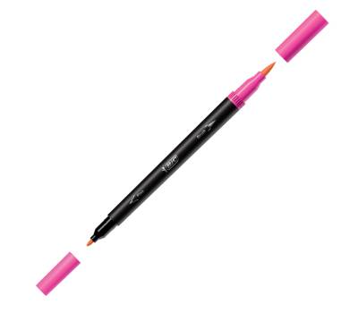 Pennarello Intensity Intense - dual tip brush - colori assortiti - conf. 6 pezzi - Bic - 989694 - 3086123589551 - DMwebShop - 2