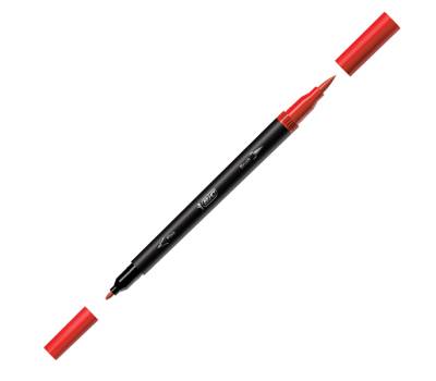 Pennarello Intensity Intense - dual tip brush - colori assortiti - conf. 6 pezzi - Bic - 989694 - 3086123589551 - DMwebShop - 3