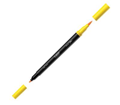 Pennarello Intensity Intense - dual tip brush - colori assortiti - conf. 6 pezzi - Bic - 989694 - 3086123589551 - DMwebShop - 4