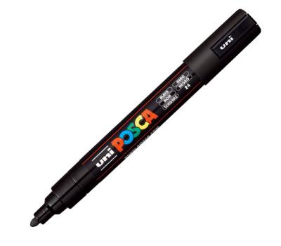 Marcatore Uni Posca PC5M - punta media 1,8 - 2,5 mm - colori assortiti - conf. 4 pezzi - Uni Mitsubishi - M PC5M 4P - 8007404250880 - DMwebShop - 1