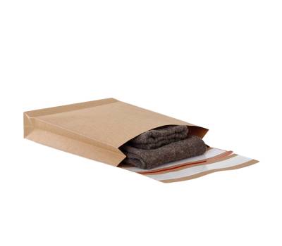 Sacchetti a fondo quadro E-Green - C3 - 35 x 45 x 12 + 10 cm - carta kraft avana - conf. 200 pezzi - Bong Packaging - 69114 - 4026283664421 - DMwebShop - 2