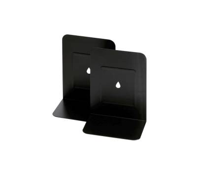 Coppia reggilibri - metallo - 13,5 x 17,5 cm - nero - Lebez - 088-N - 8007509008867 - DMwebShop