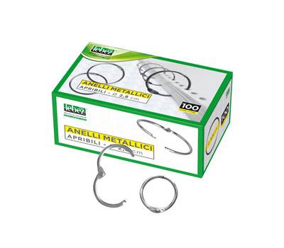 Anelli metallici - 2 cm - per rilegatura - conf. 100 pezzi - Lebez - 451 - 8002787004518 - DMwebShop