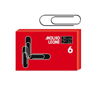 Fermagli zincati - n. 6 - lunghezza 5,7 cm - conf. 100 pezzi - Molho Leone - 21106 - 8002057211066 - DMwebShop