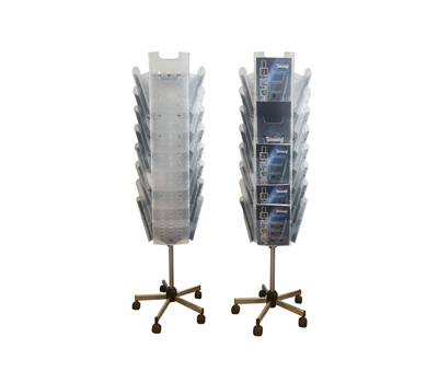 Portariviste girevole da terra Carousel Stacker - 24 vaschette A4 - Tecnostyl - STK24-9 - 8010026280081 - DMwebShop