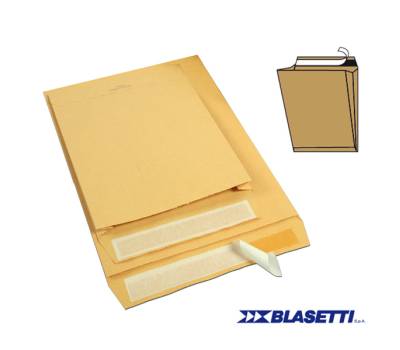 Busta a sacco avana serie Monodex soffietti laterali strip adesivo - 23 x 33 x 4 cm - 100 gr - conf. 250 pezzi - Blasetti - 841 - 8007758008410 - DMwebShop