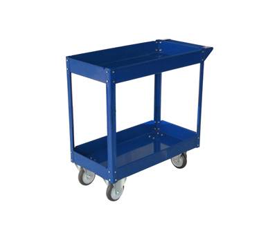 Carrello da lavoro - 2 ripiani - acciaio verniciato blu - 84 x 41 cm - altezza 82 cm - portata massima 100 kg - Serena Group - TC4102 - 8032937533452 - DMwebShop
