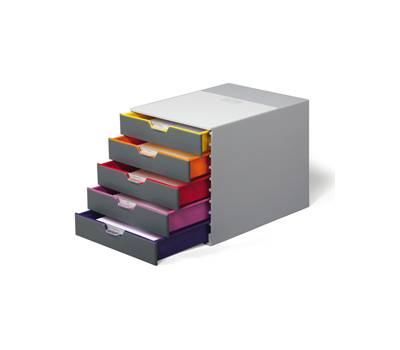Cassettiera Varicolor - 28 x 35,6 x 29,2 cm - 5 cassetti - Durable - 7605-27 - 4005546701608 - DMwebShop