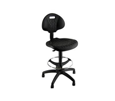 Sedia Tecnigrafo Esos E2 - braccioli opzionali - con poggiapiedi e ruote - nero - Unisit - EOE2 - 8050043740175 - DMwebShop
