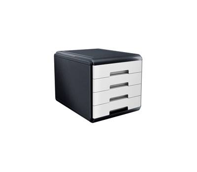 Cassettiera Mydesk - 29,5 x 38,5 x 28,2 cm - 4 cassetti da 4,5 cm - grigio-bianco - Arda - 18P4PB - 8003438015013 - DMwebShop