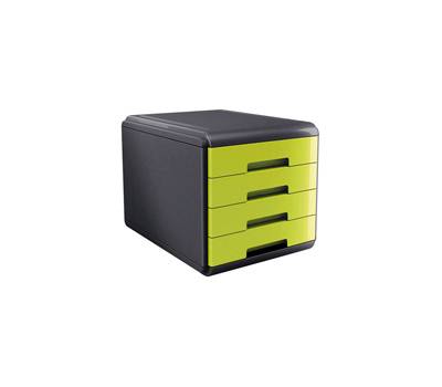 Cassettiera Mydesk - 29,5 x 38,5 x 28,2 cm - 4 cassetti da 4,5 cm - grigio-verde - Arda - 18P4PV - 8003438015006 - DMwebShop