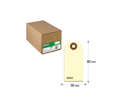 Etichette per spedizioni permanente - 80 x 38 mm - avana - conf. 1000 pezzi - Lebez - 80052 - 8007509057292 - DMwebShop