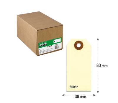Etichette per spedizioni permanente - 80 x 38 mm - avana - conf. 1000 pezzi - Lebez - 80052 - 8007509057292 - DMwebShop