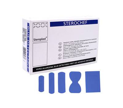Cerotti Blu Detectable - 5 misure assortite - blu - conf. 100 pezzi - Pvs - CER049 - 5020581260636 - DMwebShop