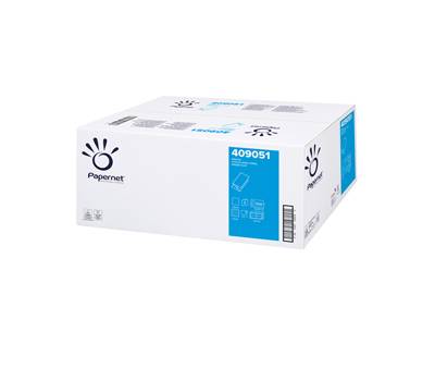 Asciugamani piegati a V Special - 2 veli - goffratura a onda - 20 gr - 24 x 21 cm - bianco - conf. 15 pezzi da 250 - Papernet - 409051 - 8024929990510 - DMwebShop