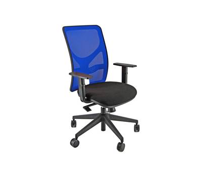 Sedia operativa PNA - con ruote e braccioli - schienale in rete blu-seduta nero - Unisit - PNA-B - 8050043743978 - DMwebShop