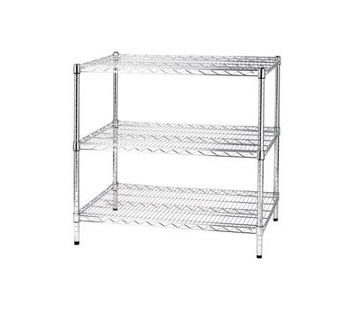 Kit scaffale Archimede - 3 ripiani - acciaio cromato - 60 x 90 x 90 cm - Serena Group - 3X609090 - 8032937536453 - DMwebShop